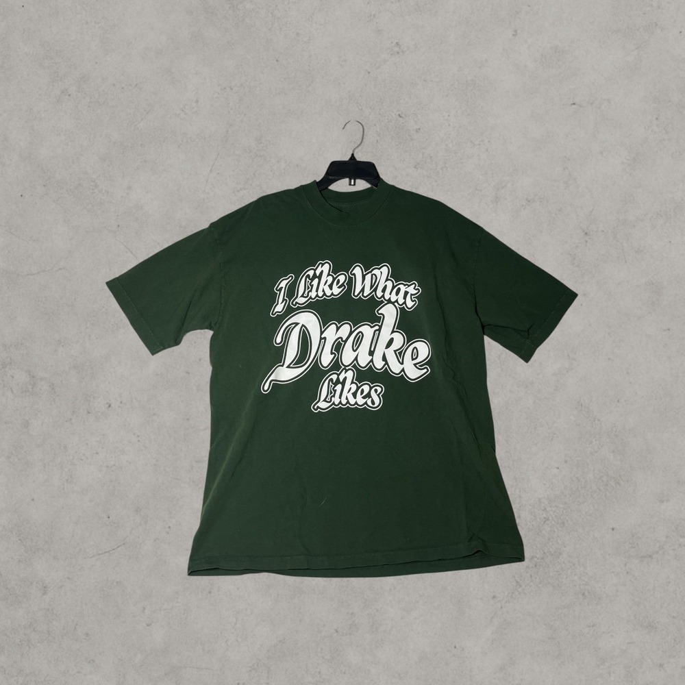 Drake Its All A Blur Tour Merch I Like What Drake Likes T-Shirt Green Mens L
